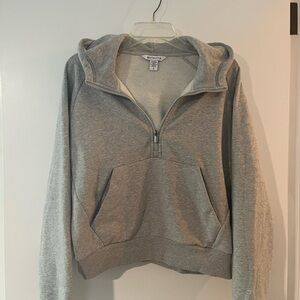 Athleta Gray Half-Zip Hoodie
